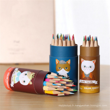 crayon de dessin de couleur en bois fantaisie